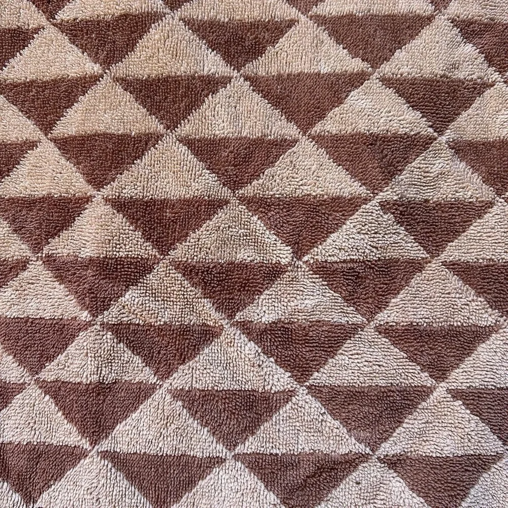 VTG 70s Yves Saint Laurent YSL Luxury Bath Towel Logo Brown/Beige Geometric Mod